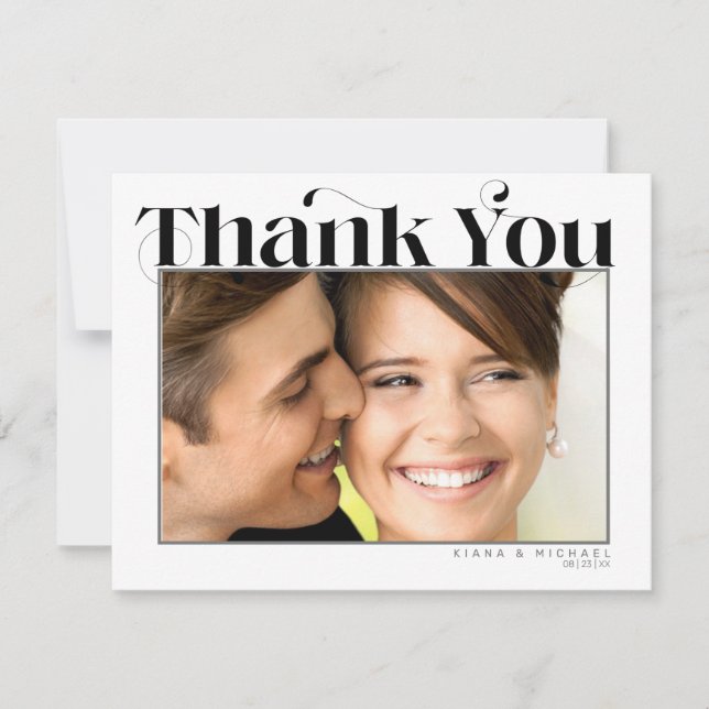 Decorative Modern Wedding We Do ID887  Thank You Card (Front)