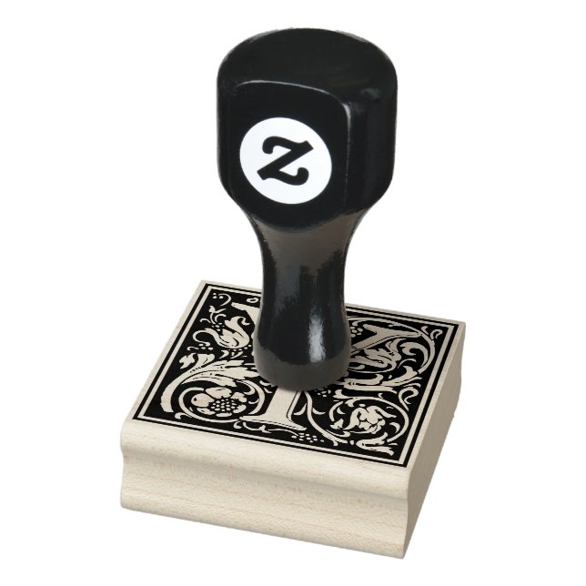 Decorative Monogram Letter Y Rubber Stamp (Stamp)