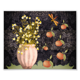 Decorative Moody Floral Photo Print