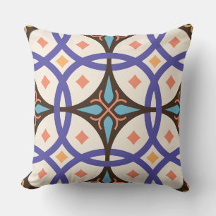 Decorative Mosaic Ceramic Ornate Tile Pattern Cushion