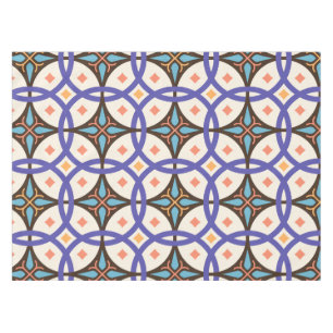 Decorative Mosaic Ceramic Ornate Tile Pattern Tablecloth