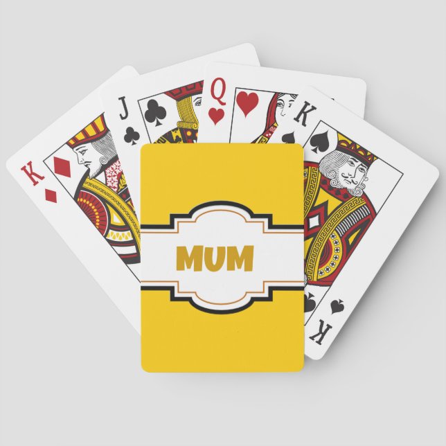 Decorative Mum Playing Cards (Back)