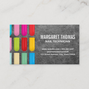 Decorative Nails   Leather Texture Background Business Card
