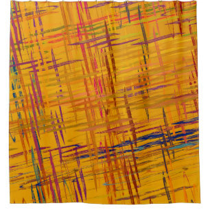 Decorative oil painting. Vibrant dynamic art. 2d i Shower Curtain