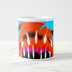 Decorative orange art large coffee mug