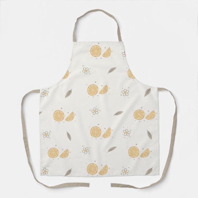 Decorative Orange Slice Print Apron (Front)