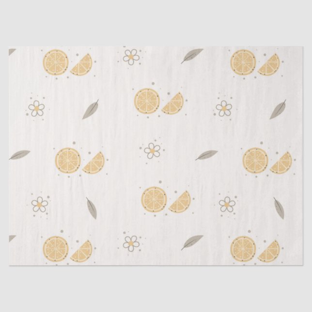 Decorative Orange Slice Print Tissue Paper (Front)