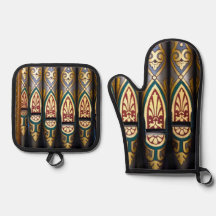Decorative Organ Pipes Oven Mitt & Pot Holder