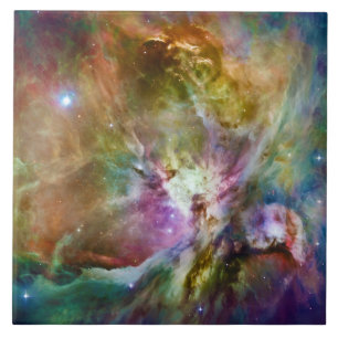 Decorative Orion Nebula Galaxy Space Photo Ceramic Tile