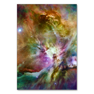 Decorative Orion Nebula Galaxy Space Photo Table Number