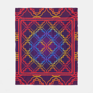 Decorative Ornament With Geometric Decoration. Sym Fleece Blanket