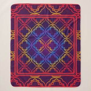 Decorative Ornament With Geometric Decoration. Sym Sherpa Blanket