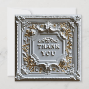 decorative, ornate and textured  thank you card