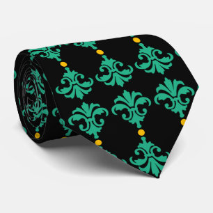 Decorative Ornate Damask Stripe Tie