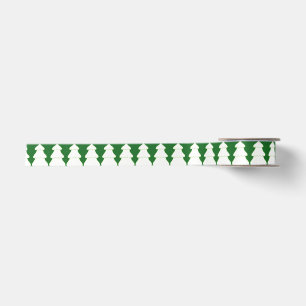 Decorative Outline Drawing Christmas Trees Ribbon Satin Ribbon