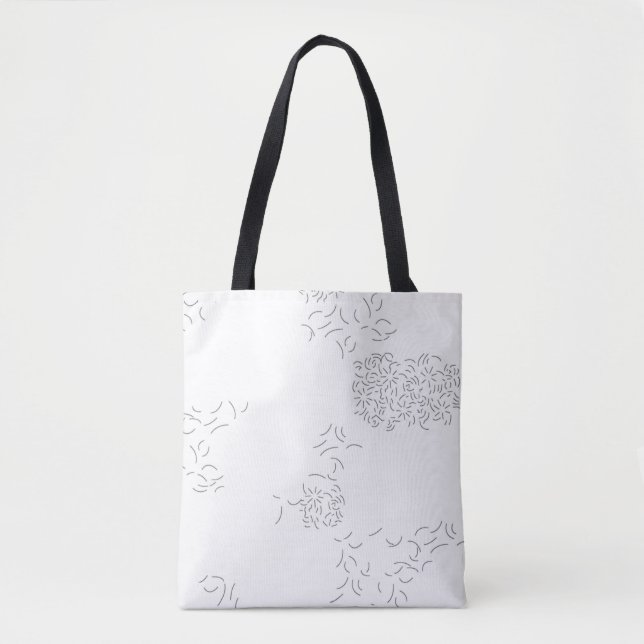 Decorative, Pale Grey Tote Bag (Front)