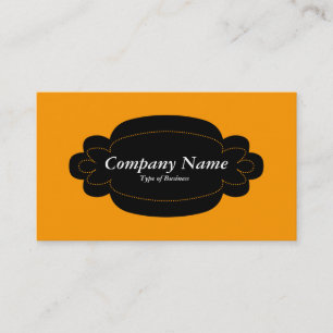 Decorative Panel 01 - Black - Orange Business Card