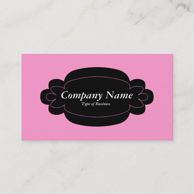 Decorative Panel 01 - Black - Pink Business Card (Front)