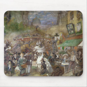 Decorative panel depicting Paris Mouse Pad
