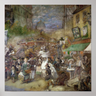 Decorative panel depicting Paris Poster