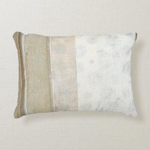 Decorative Panel Painting in Neutral Colours Cushion