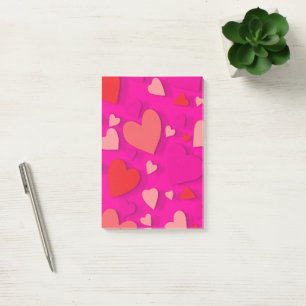 Decorative paper heart 2 post-it notes