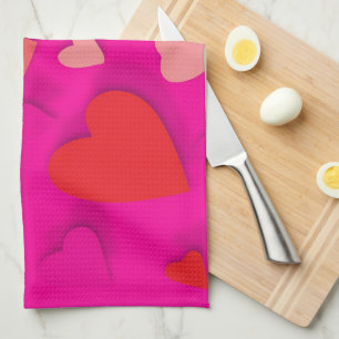Decorative paper heart 2 tea towel