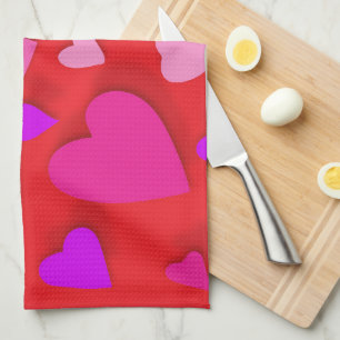 Decorative paper heart 5 tea towel