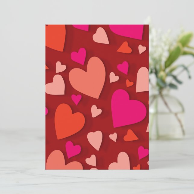 Decorative paper heart 6 card (Standing Front)