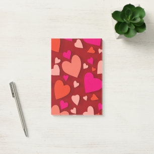 Decorative paper heart 6 post-it notes