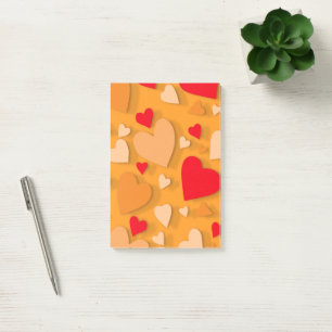 Decorative paper heart 7 post-it notes
