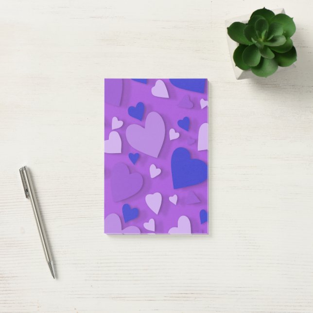 Decorative paper heart 9 post-it notes (Office)