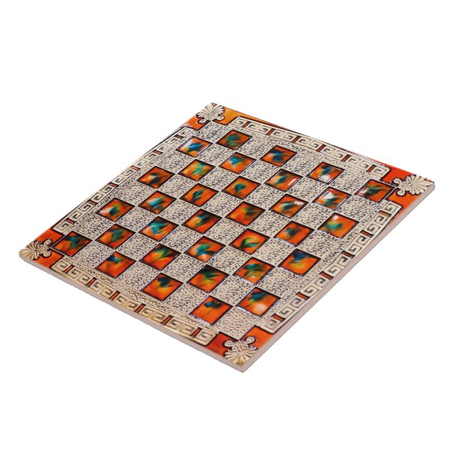 Decorative Patron Image Large Ceramic Photo Tile (Side)