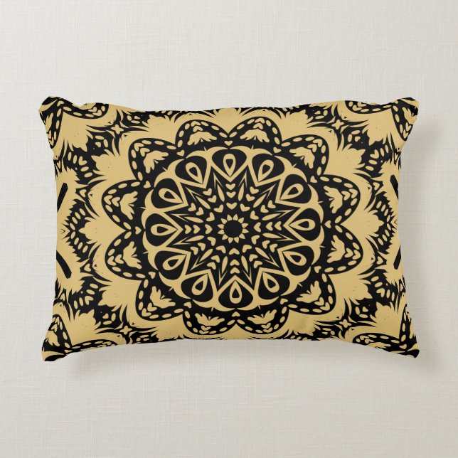 Decorative pattern in oriental style. Colour in bo Cushion (Front)