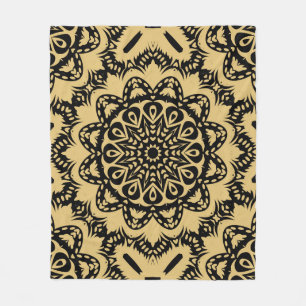Decorative pattern in oriental style. Colour in bo Fleece Blanket