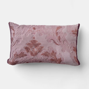 Decorative Pattern Shades of Pink Fabric Texture Lumbar Cushion