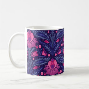 Decorative pattern with hearts coffee mug