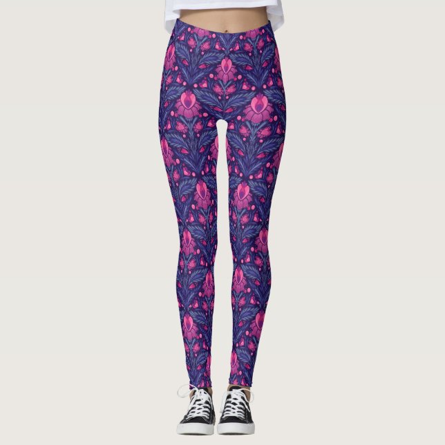 Decorative pattern with hearts leggings (Front)