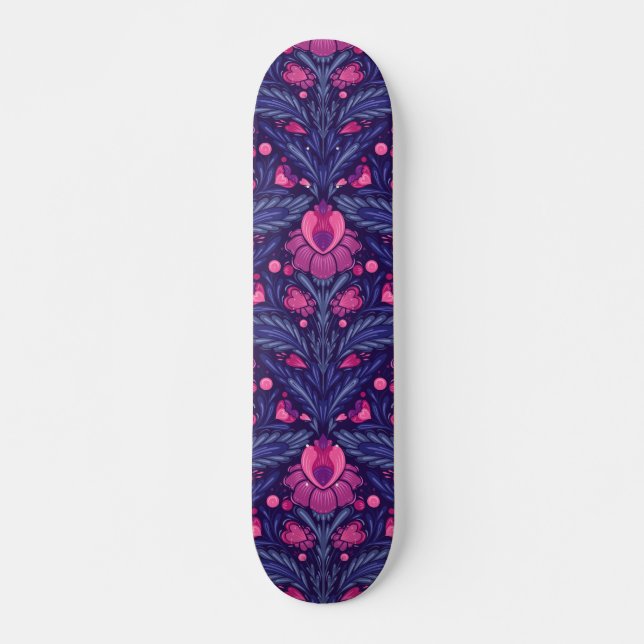 Decorative pattern with hearts skateboard (Front)