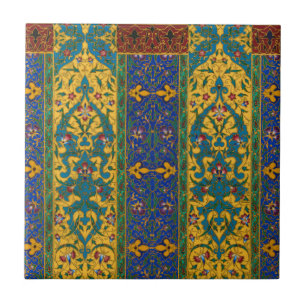 Decorative Persian Intricate Floral Pattern Ceramic Tile