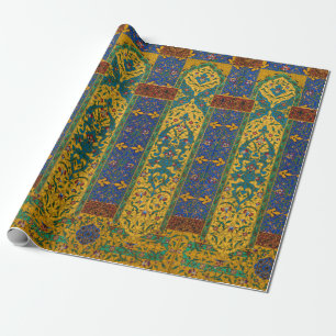 Decorative Persian Intricate Floral Pattern Wrapping Paper