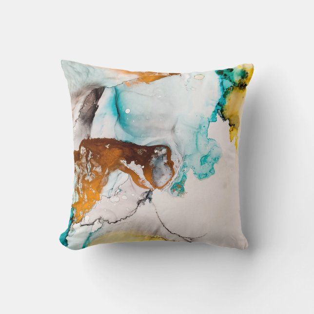 Decorative Picture. Decorative Paint. Alcohol Ink  Cushion (Front)