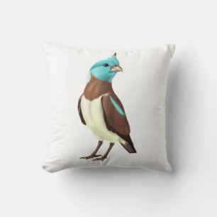 decorative pillow «blue bird of dreams»