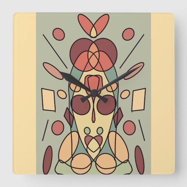 decorative pillow square wall clock (Front)