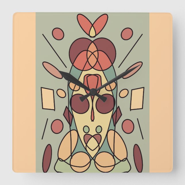 decorative pillow square wall clock (Front)