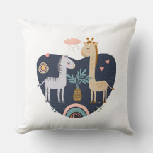 Decorative pillow with a cute pattern.