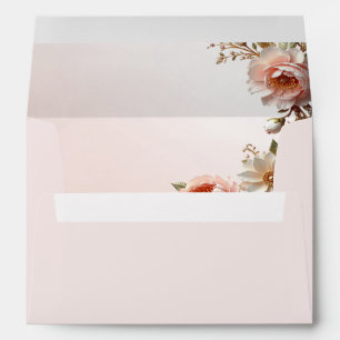 Decorative Pink and White Flowers Envelope