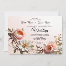 Decorative Pink and White Flowers Wedding