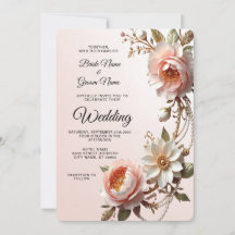 Decorative Pink and White Flowers Wedding