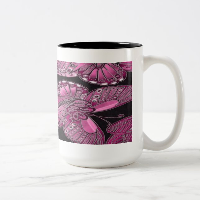 Decorative Pink Butterfly Coffee Mug (Right)